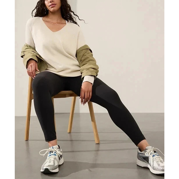 Athleta Hanover V-Neck Sweater Magnolia White Chunky Thick Knit Plus Size 2X - Picture 13 of 13